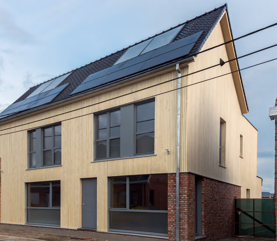 Passive house facades at Zele