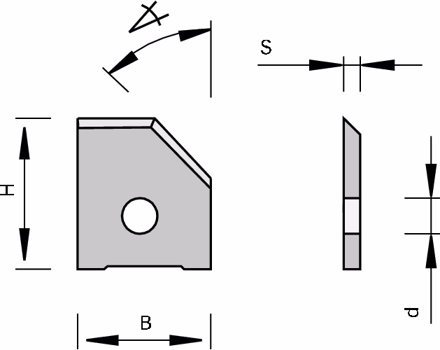 HW chamfering indexable inserts with 1 edge LEUCO 2