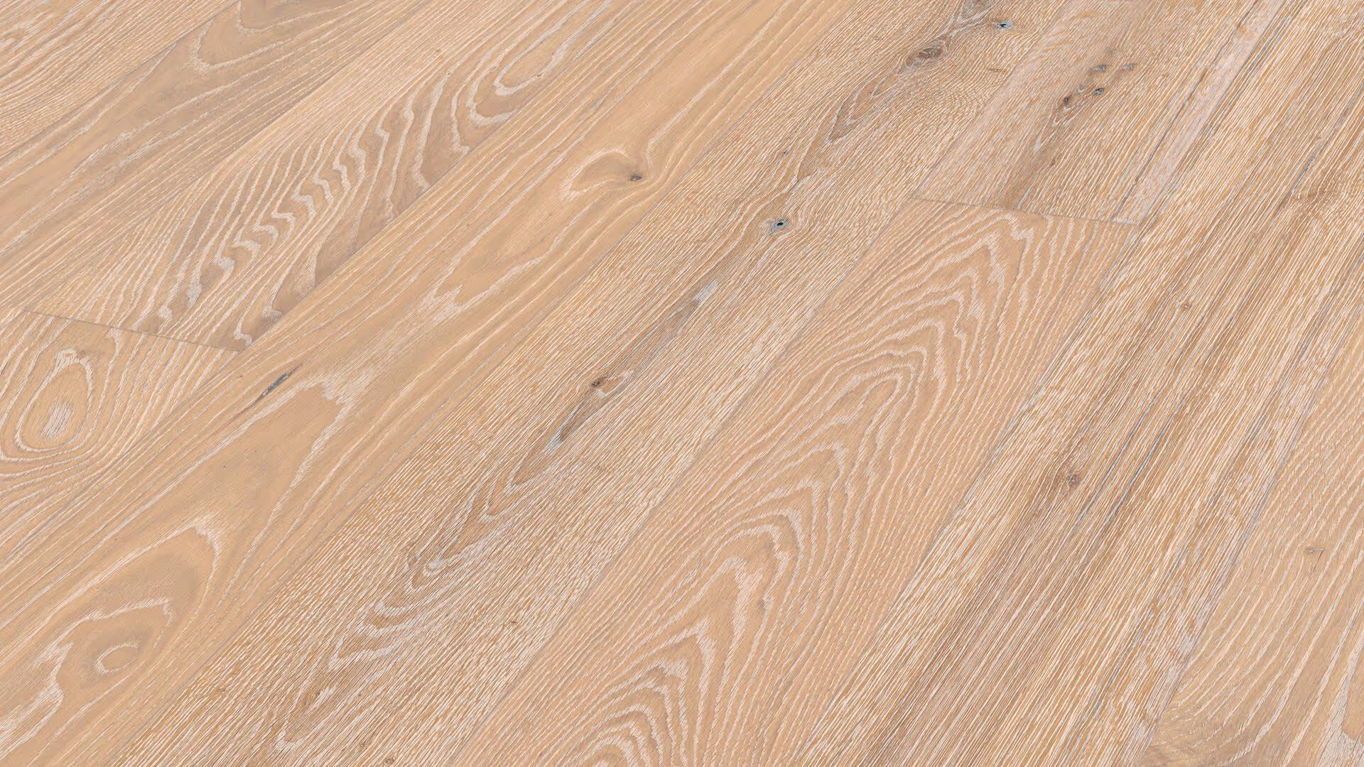 Lame de parquet contrecollé MEISTER Wood Flooring Natureflex HD 100 chêne Limed light white oak lively