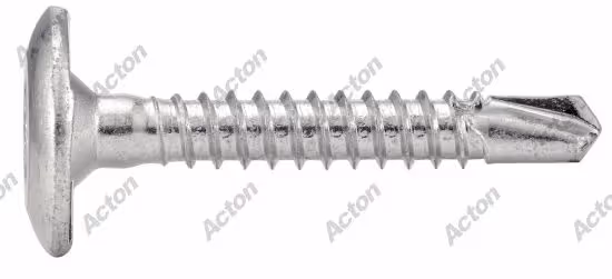 Self-drilling screws, extra-large serrated cylindrical head, recess 2