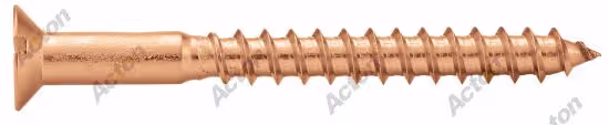Slotted countersunk head wood screw DIN 97, brass Acton 2