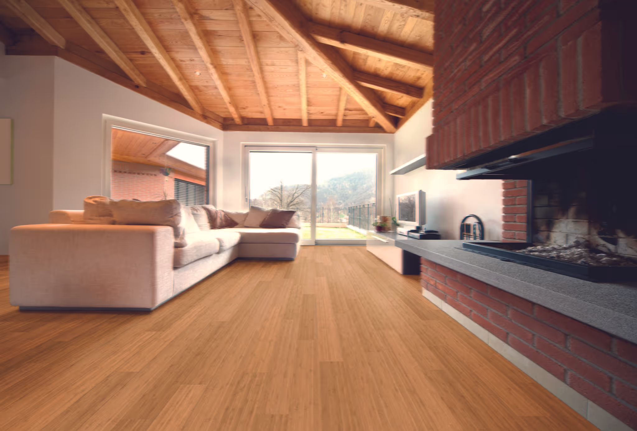 Parquet massif bambou ootouch Vertical Caramel Evolution Click 3