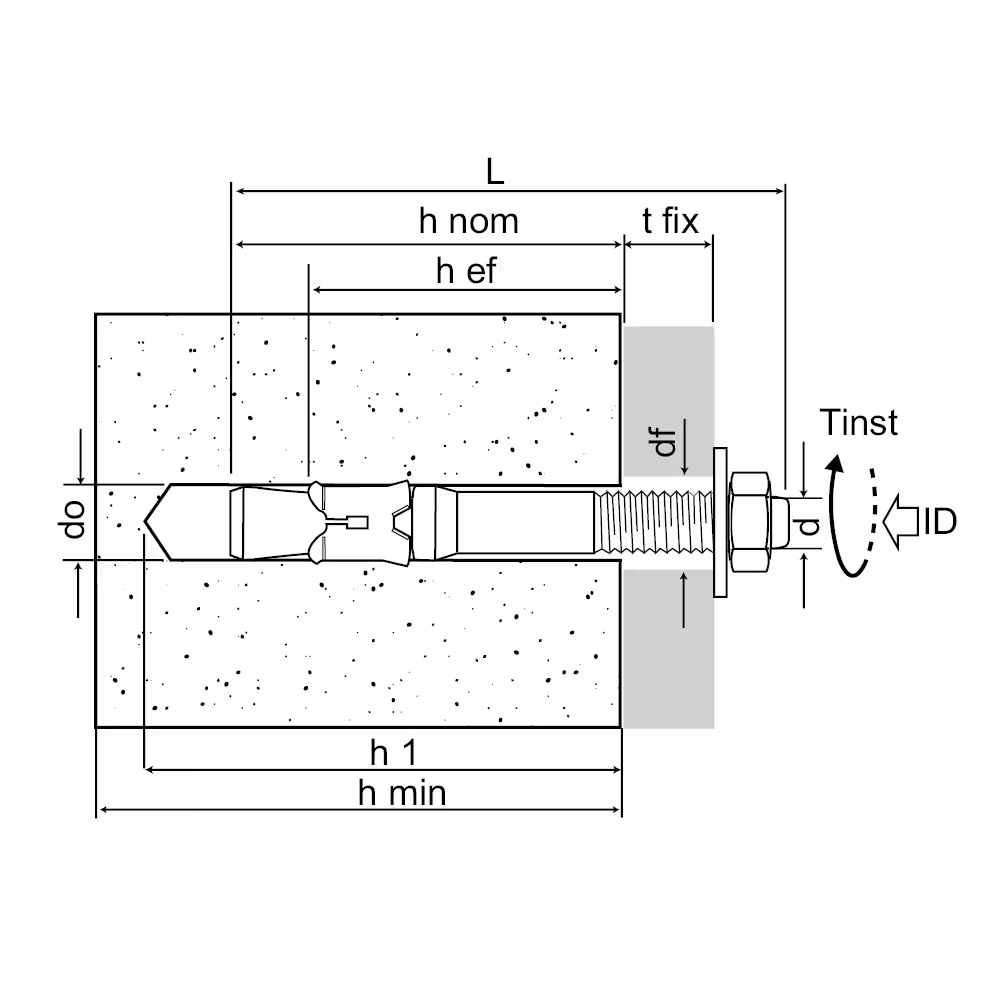 FM-753 A4 Goujon d'ancrage option 7 - Inox A4 3