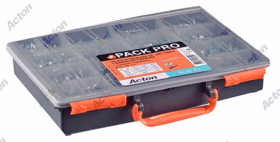 Set of self-drilling screws TH + EPDM washer + + bits, zinc-plated steel 2