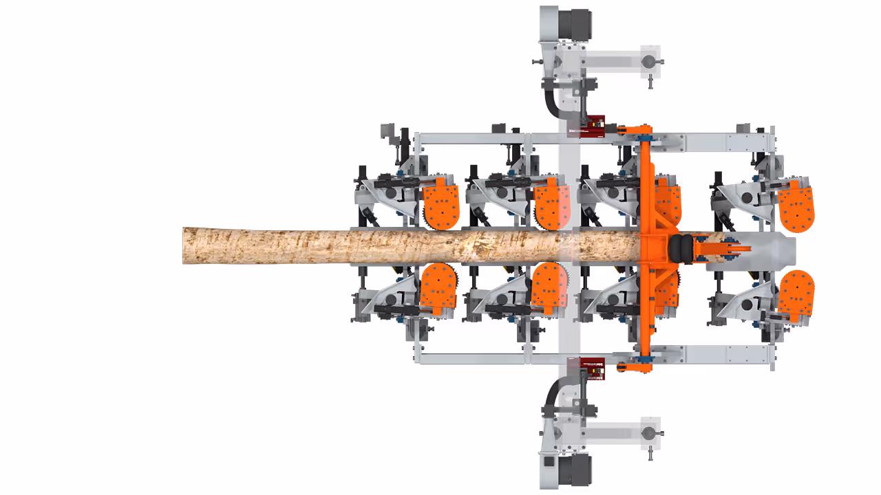 Log turning and positioning device 4