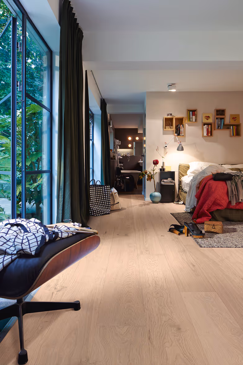Lame de parquet contrecollé MEISTER Lindura HD 400 chêne Off-white oak lively verni 3