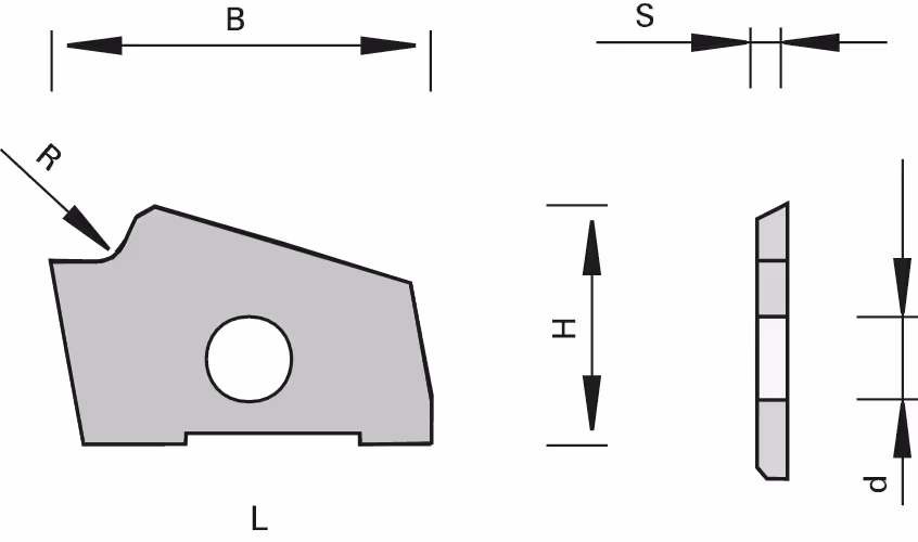 HW profiled rounding indexable inserts, Homag (Brandt) 2