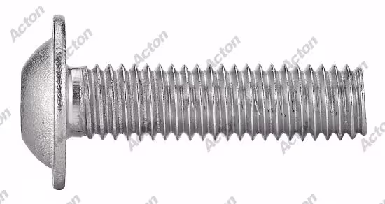 ISO 7380-2 machine screw, domed head hex socket with with flange, A2 stainless steel 2