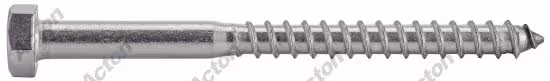 Coach screw DIN 571, hex head wood screw, A4 stainless steel Acton 2