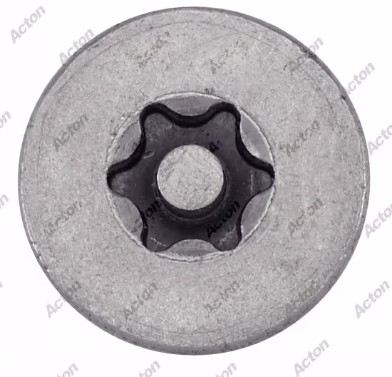 Countersunk head six-lobe tamper-proof machine screw with centre pin 3