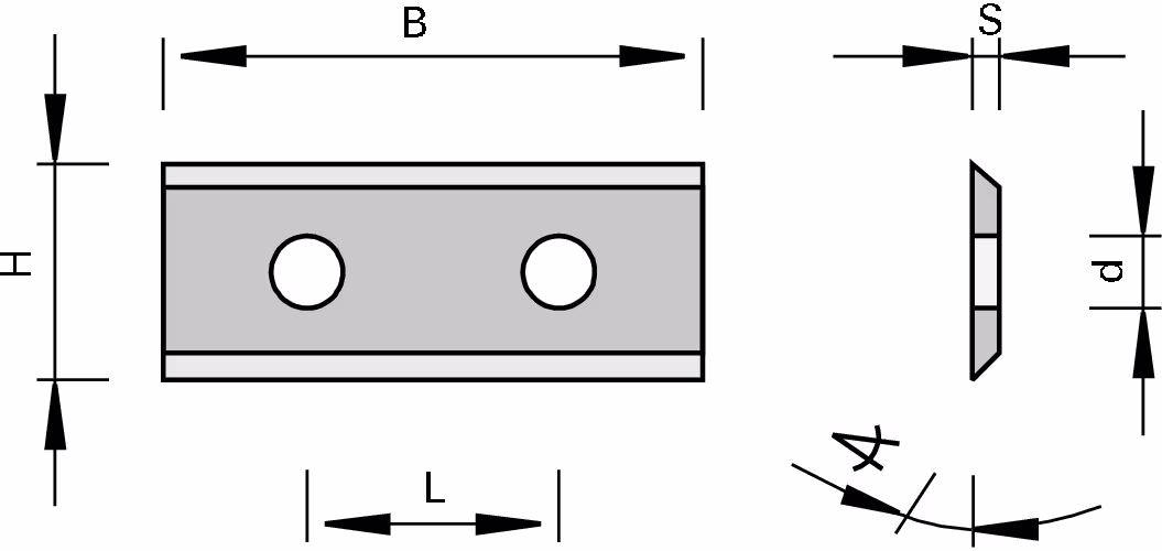 HW reversible inserts with 2 cutting edges LEUCO 5