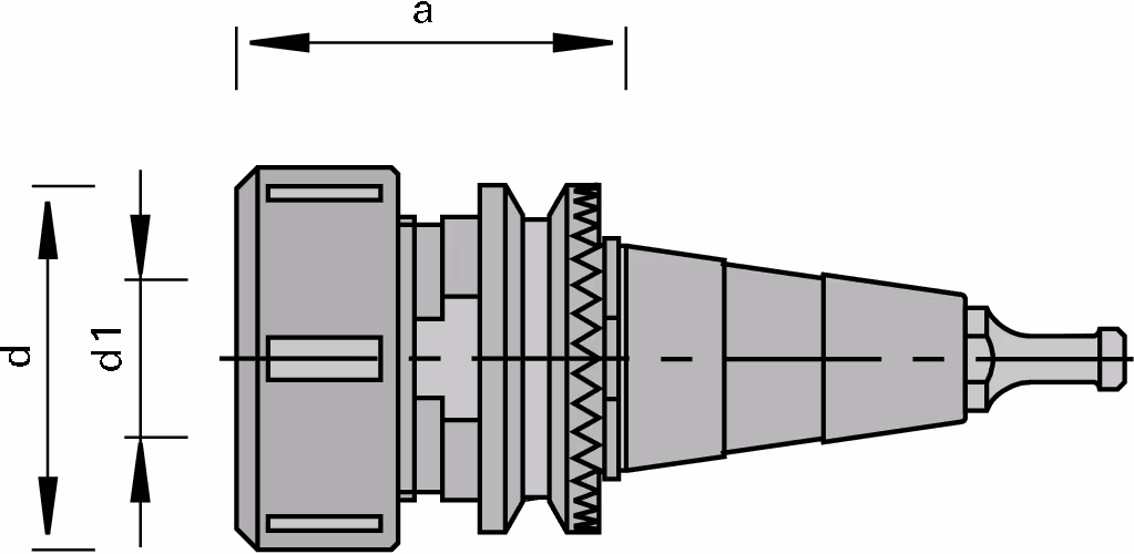 Collet chucks with SK taper and serrated flange LEUCO 2