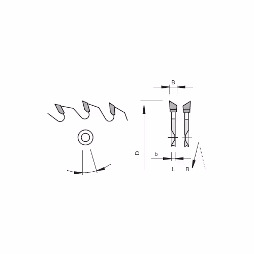 HW scoring saw blades “ES” LEUCO, for finger jointing lines 2