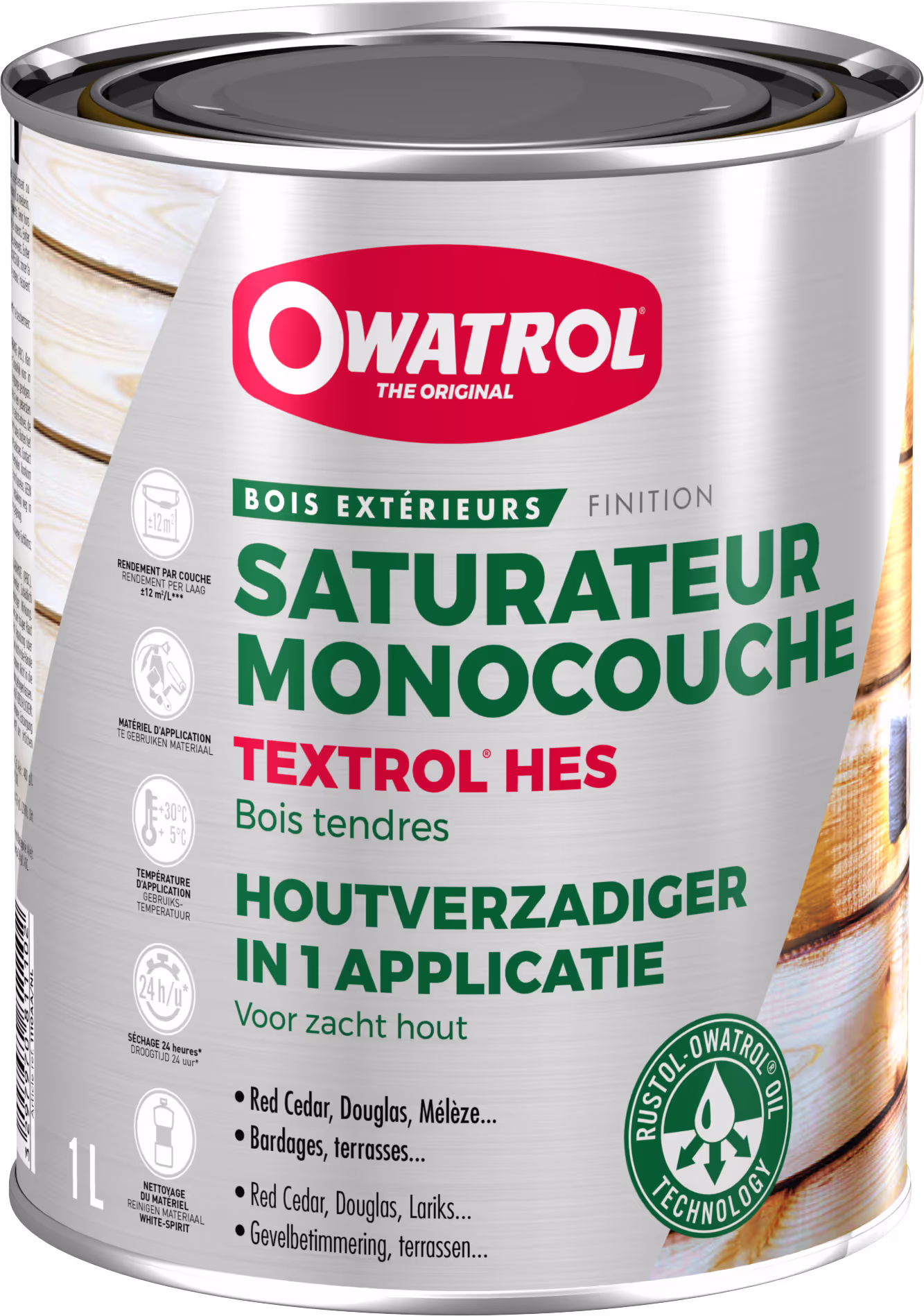 Saturateur monocouche haut extrait sec Owatrol Textrol HES