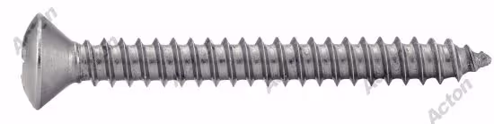 Raised countersunk head Phillips sheet metal screw form C, A2 stainless steel, DIN 7983 2