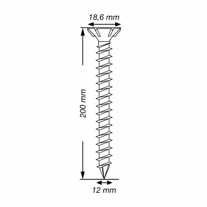 Vis à bois SPAX WIROX tête fraisée Ø 12 mm 5
