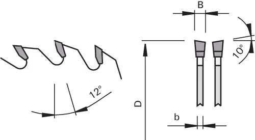HW saw blades for hoggers, Segmented hoggers 3
