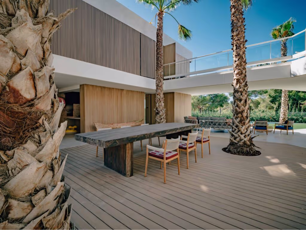 Accoya deck and cladding for Villa Harmony in Ibiza