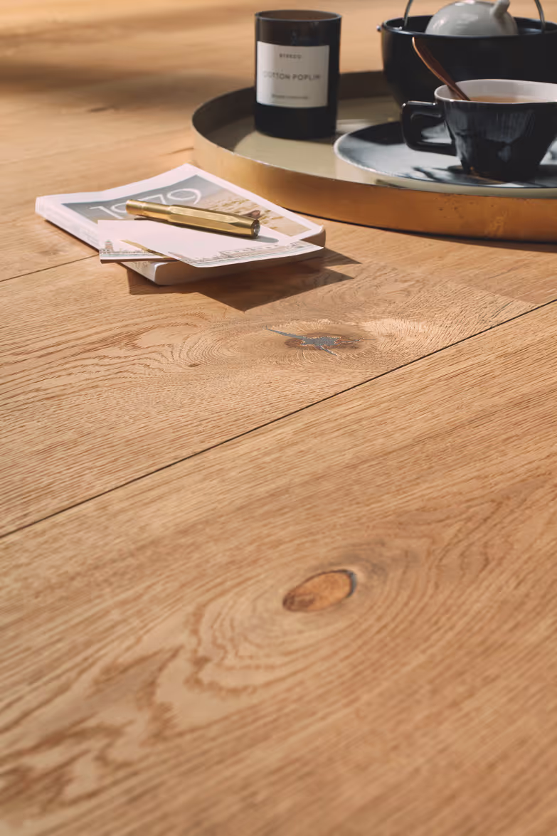Lame de parquet contrecollé MEISTER Lindura HD 400 chêne Authentic oak verni 4