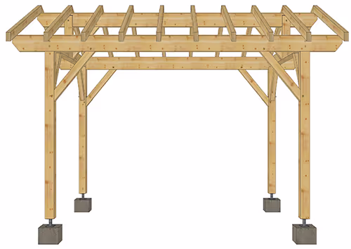 Carport en épicéa Moucherolle 4