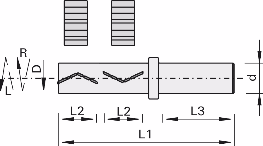 DP routing cutters with dual direction of rotation LEUCO, Z=3/1 2