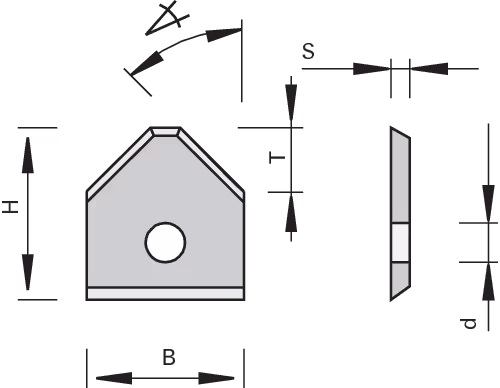 HW indexable chamfering inserts with 2 cutting edges LEUCO 2