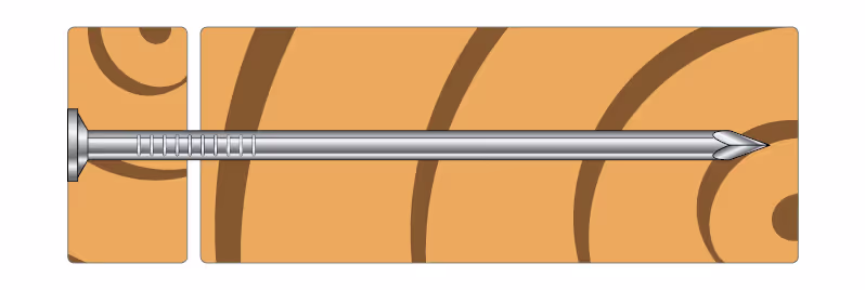 FIRKG Pointe cannelée tête plate - Galvanisée à chaud