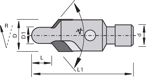 CC010 DP piloted countersink LEUCO, fixed pilot 2