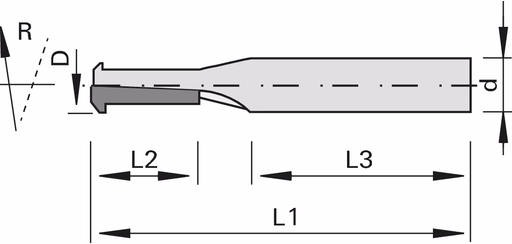 VHW profile grooving shank cutter LEUCO, for Lamello Clamex P 2