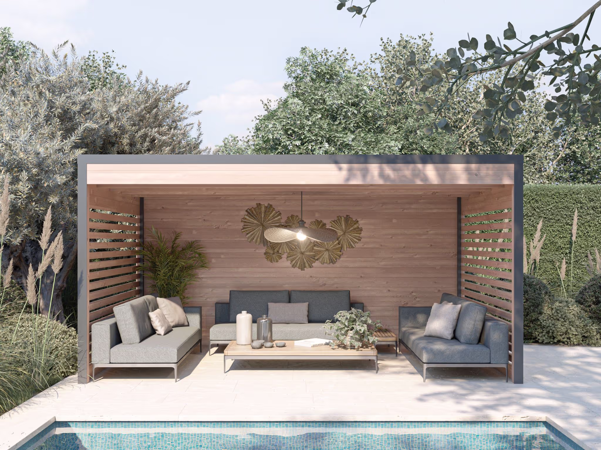 Pergola bois et aluminium Brikawood 5×3