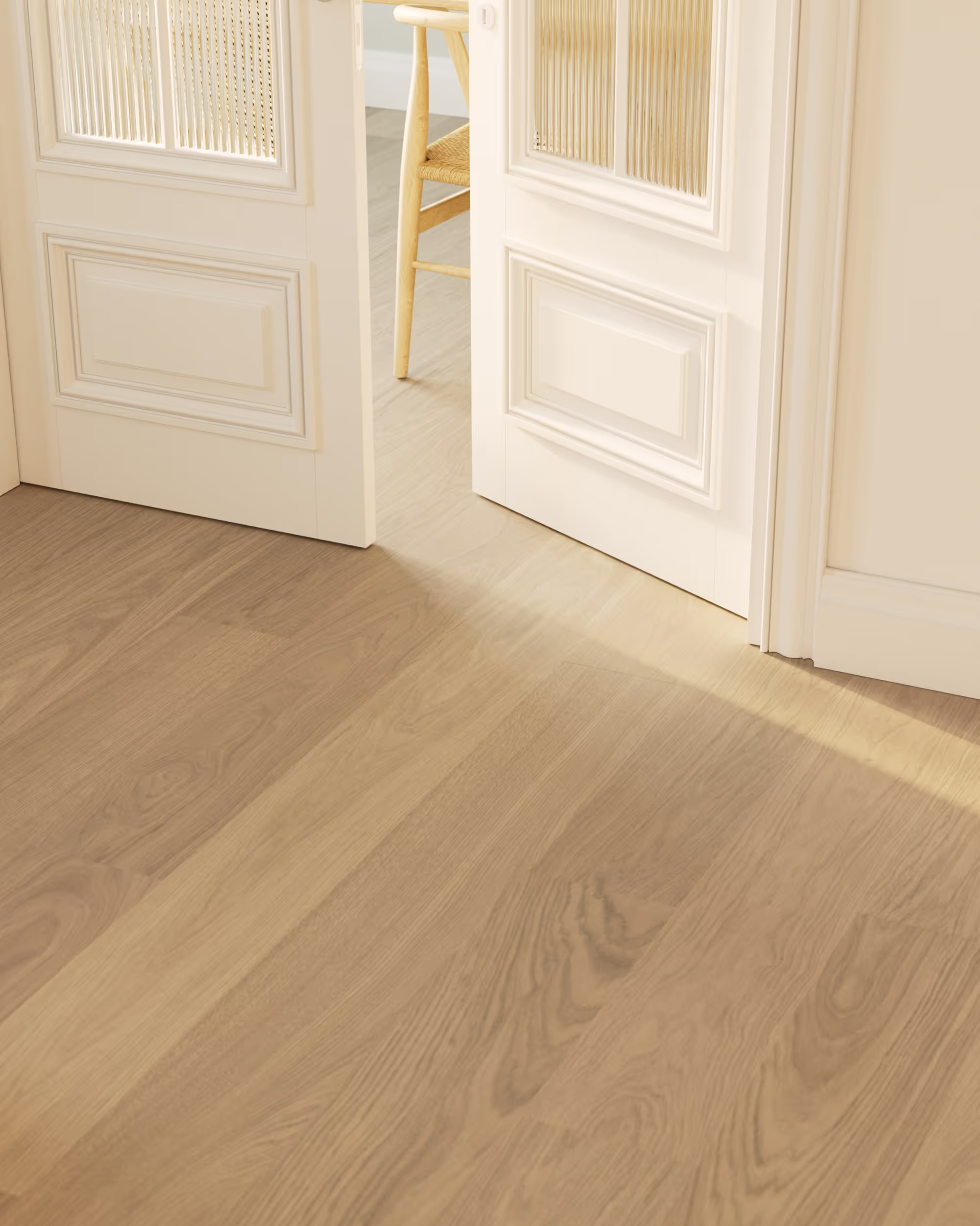 Lame de parquet hybride Bjelin Woodura Loshult chêne Misty White 3