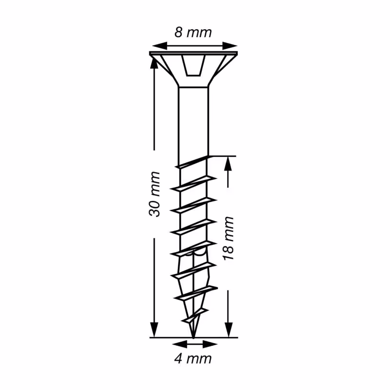 Vis universelle SPAX inox A2 tête fraisée Ø 3.5–6 mm 5
