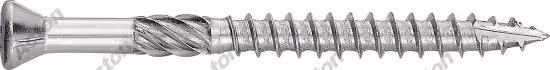 Decking screw, reduced countersunk head, single thread, A2 stainless steel Acton 2