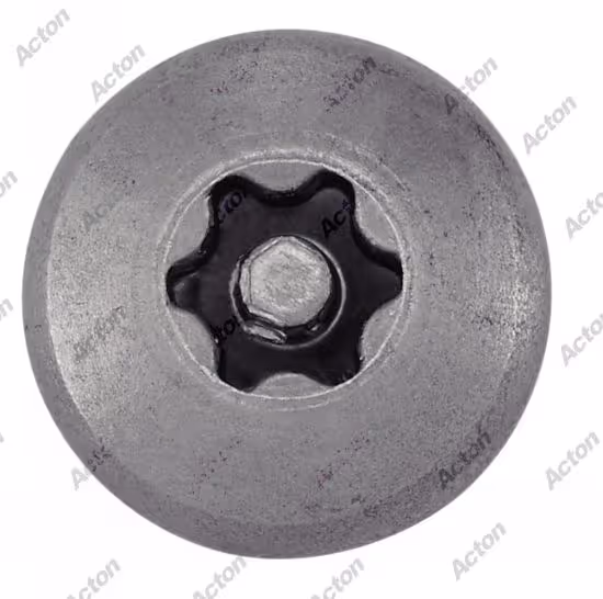 Hinge wood screw, large cylindrical head six-lobe tamper-proof Acton 3