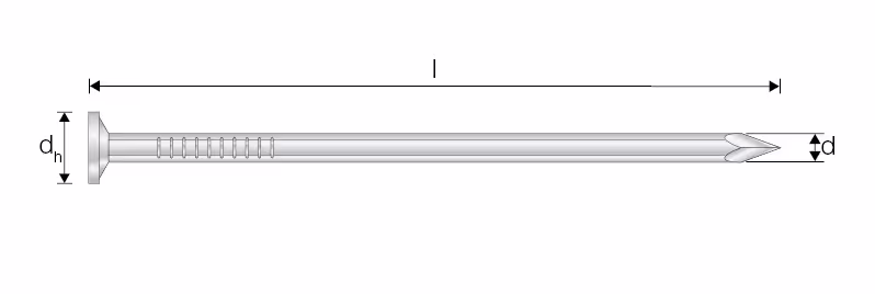 FIRKU Flat head fluted nail, interior 3