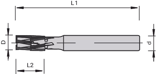 CM090 DP multi-tooth compression cutter LEUCO 2