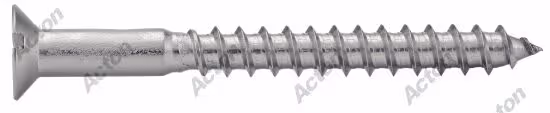 Slotted countersunk head wood screw, A2 stainless steel, DIN 97 Acton 2