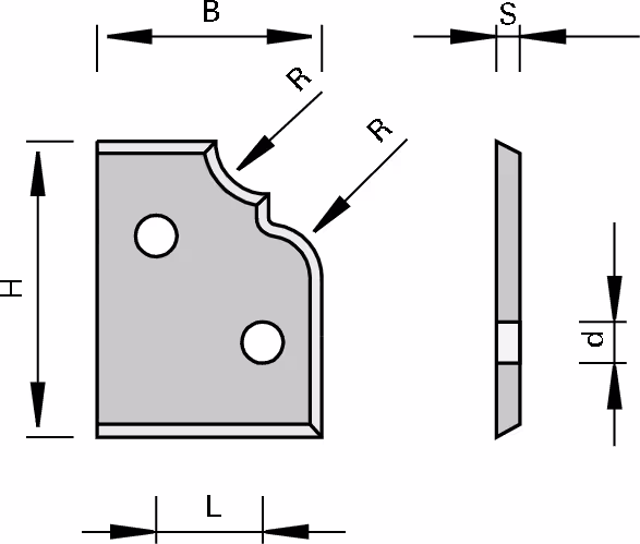 HW profile indexable inserts for profile tool bodies and 4