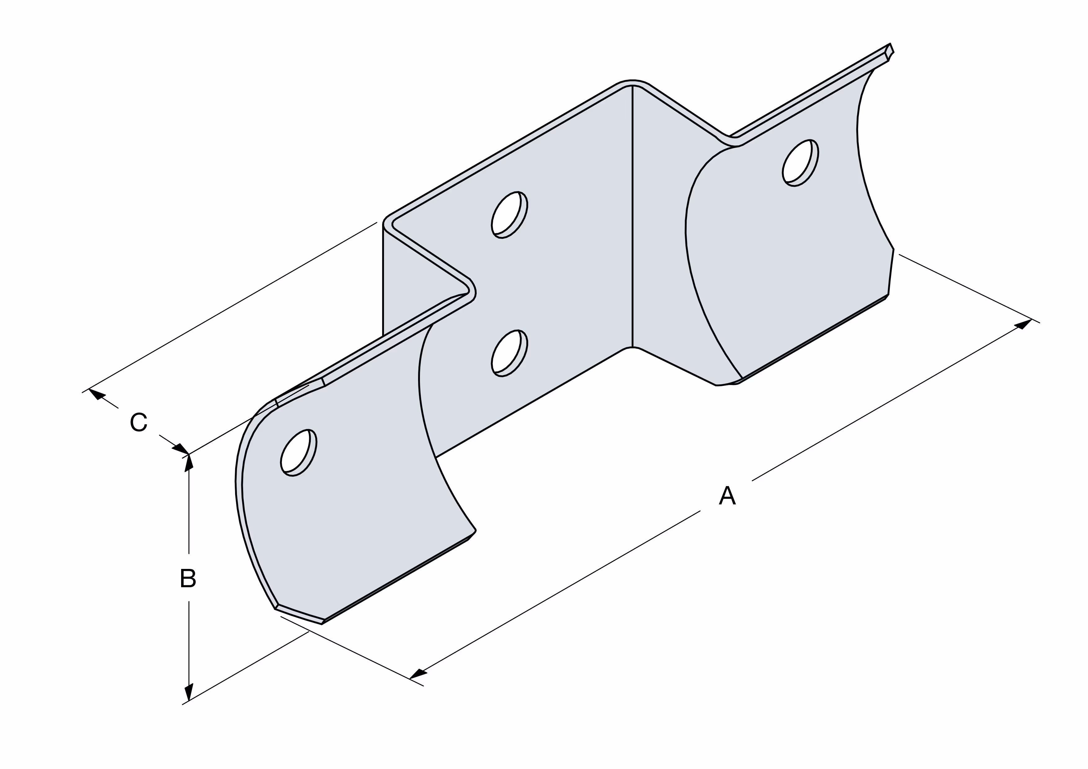 RFCP Equerre plate pour bois ronds 3