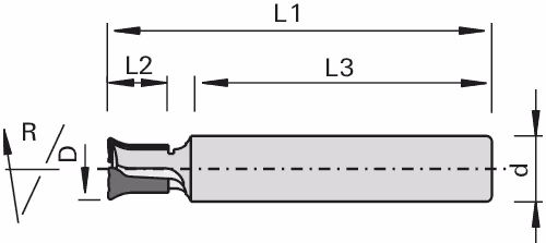 DP form shank cutter for fischer concealed anchors LEUCO 2