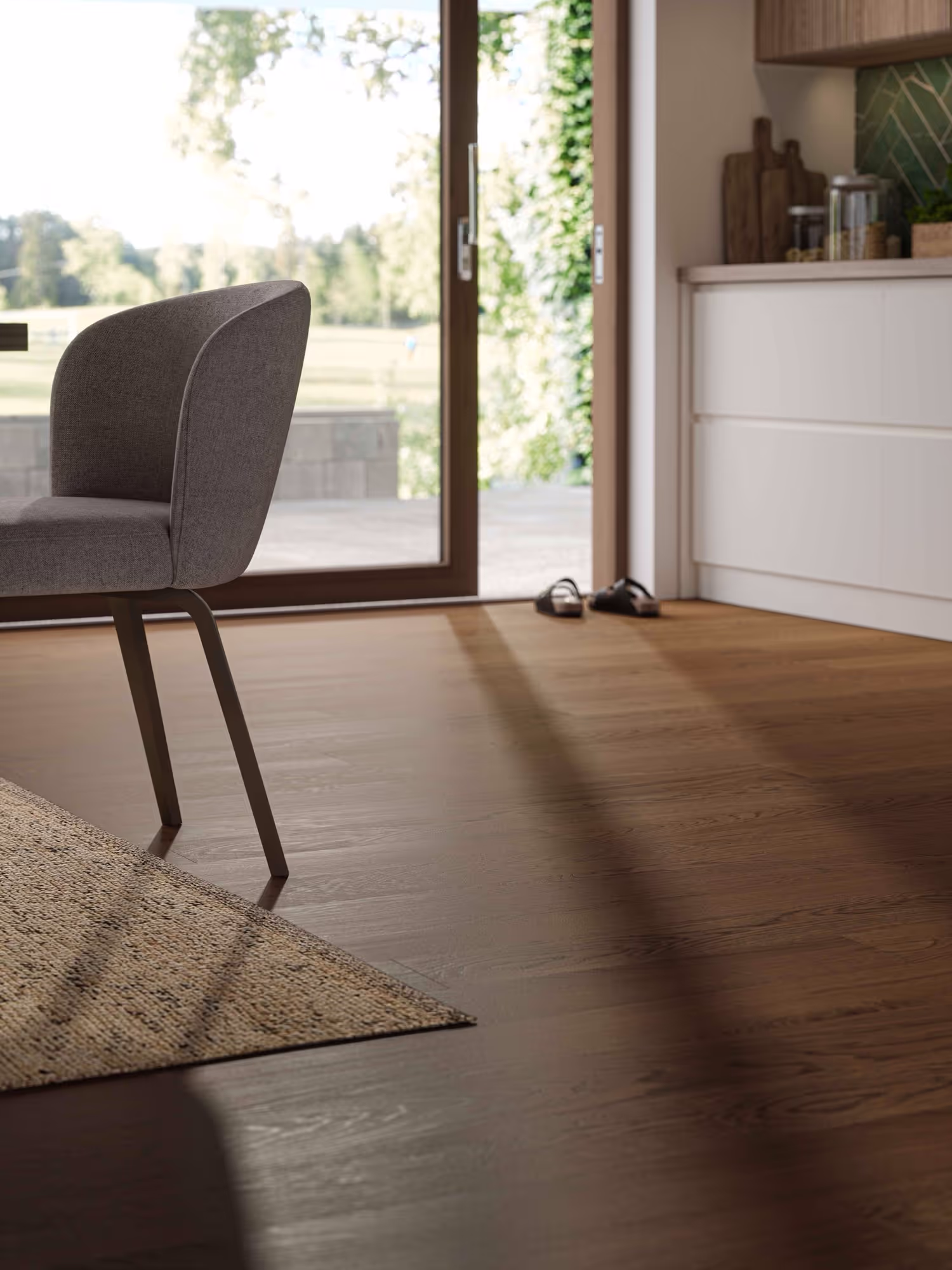 Lame de parquet hybride Bjelin Woodura Dyvik chêne Terra Brown 3