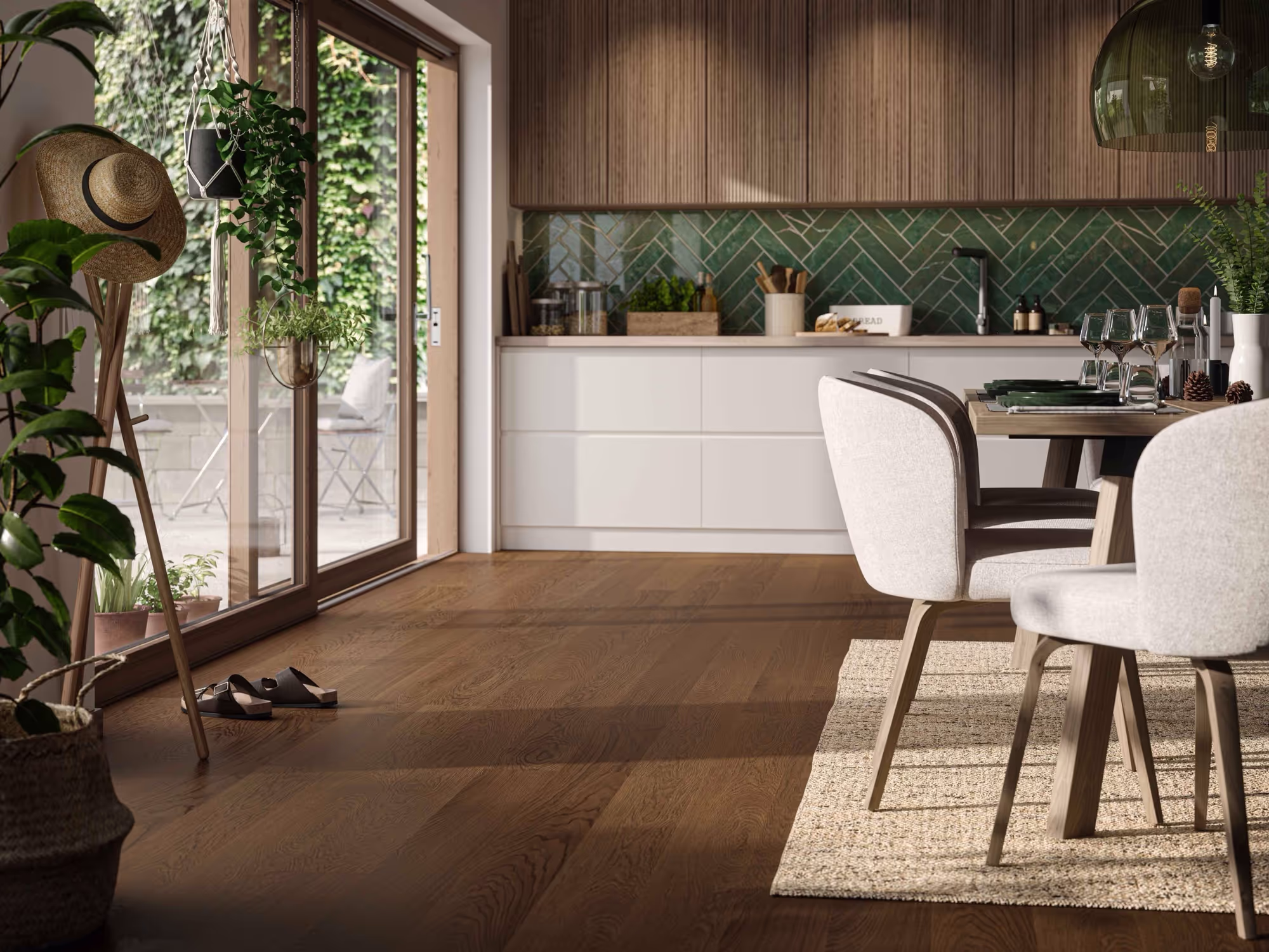 Lame de parquet hybride Bjelin Woodura Dyvik chêne Terra Brown 2