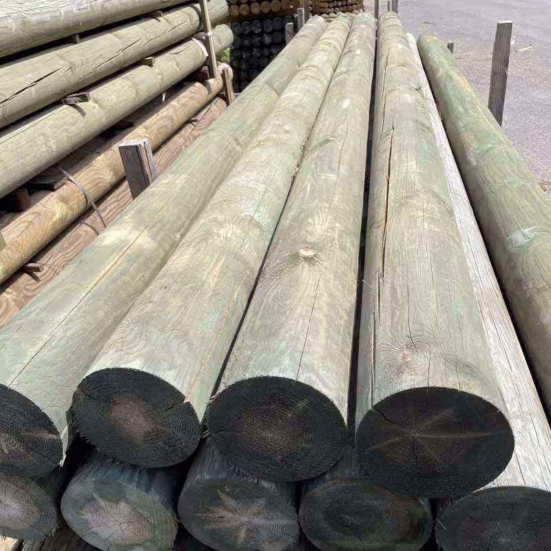 Machined Round Timber Pole Pine Impregnated Pressure-Treated Class 4 4