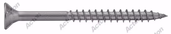 Screw for chipboard, square countersunk head, serrated under the head, A2 stainless steel 2