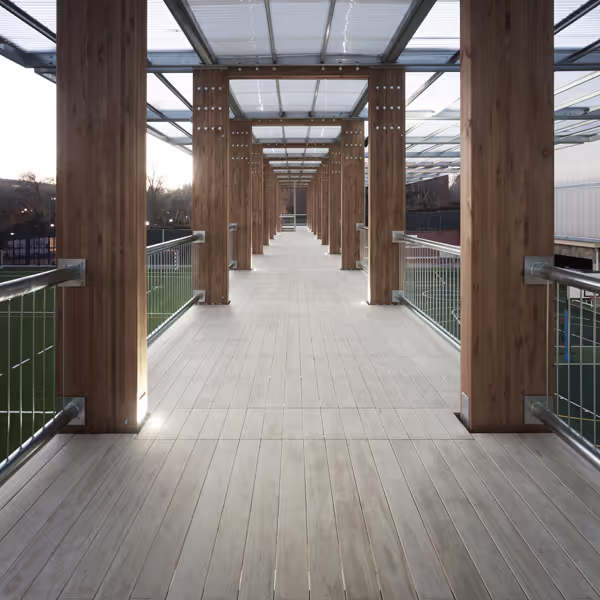 Accoya decking at the British Council School in Madrid