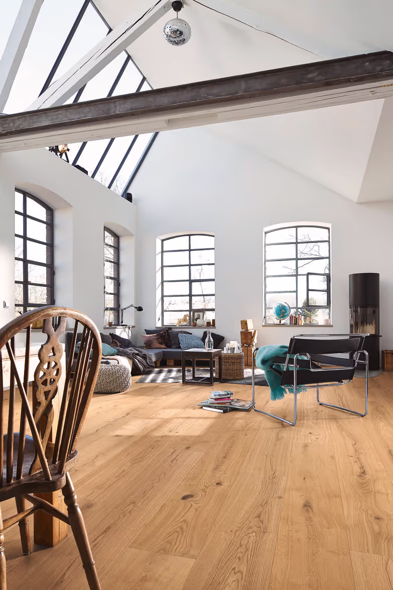 Lame de parquet contrecollé MEISTER Lindura HD 400 chêne Authentic pure oak huilé 2