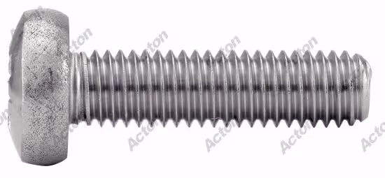 Cylindrical head pozidriv machine screw, A4 stainless steel, DIN 7985 Acton 2