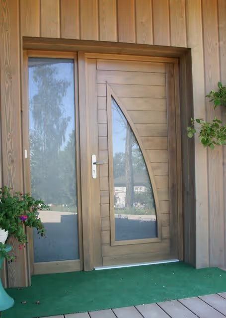 Porte d'entrée bois sur mesure Berthaud