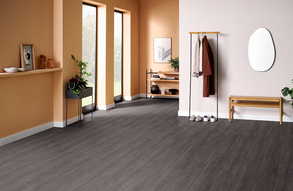 Lame de sol stratifié hydrofuge EGGER Anthracite Sherman Oak 4