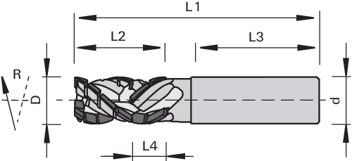 High-performance CM DP shank cutters LEUCO, Z=3+3 2